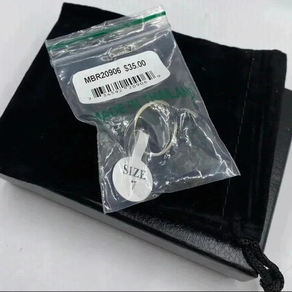 SNAKE RING Fine Silver Plate Open Wrap Design Diamond Accent Size 7 NWT - Picture 5 of 8